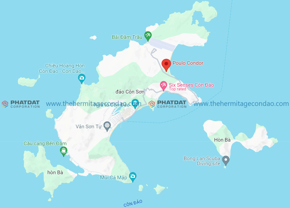 Vi tri du an The Hermitage Con Dao